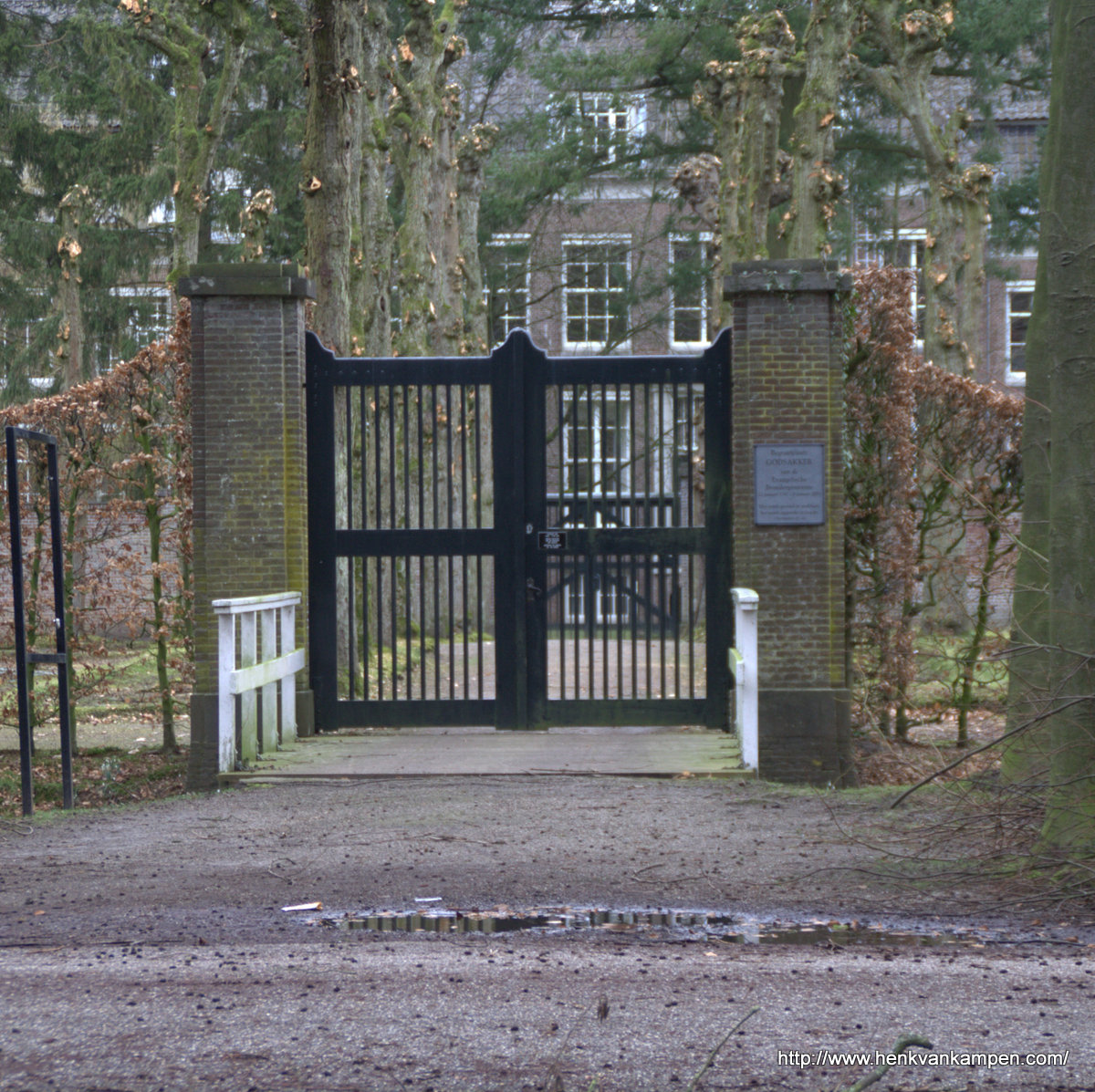 Entrance of the Morovian Cemetery in Zeist