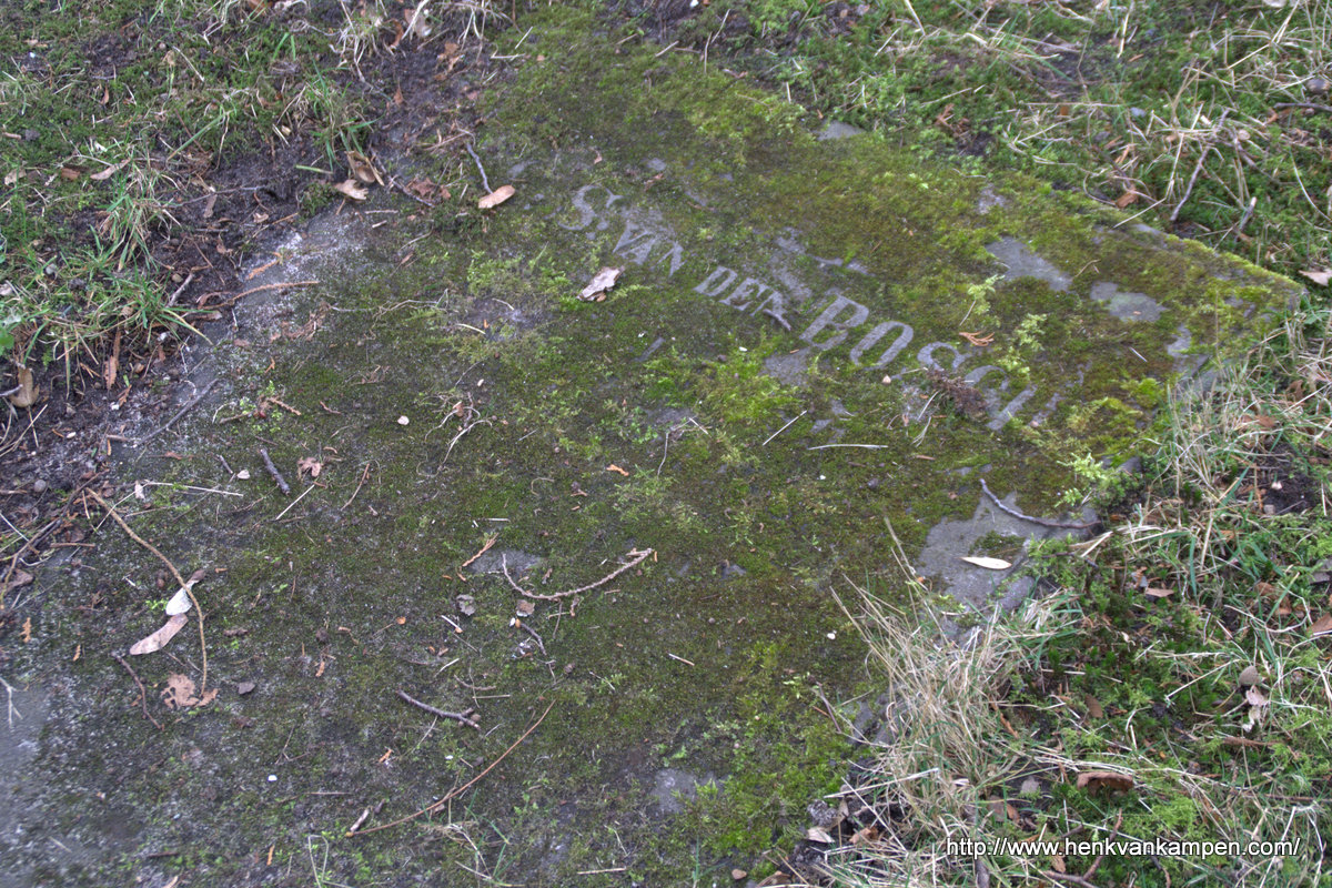 Tombstone of S. van den Bosch, Old Public Cemetery, Zeist
