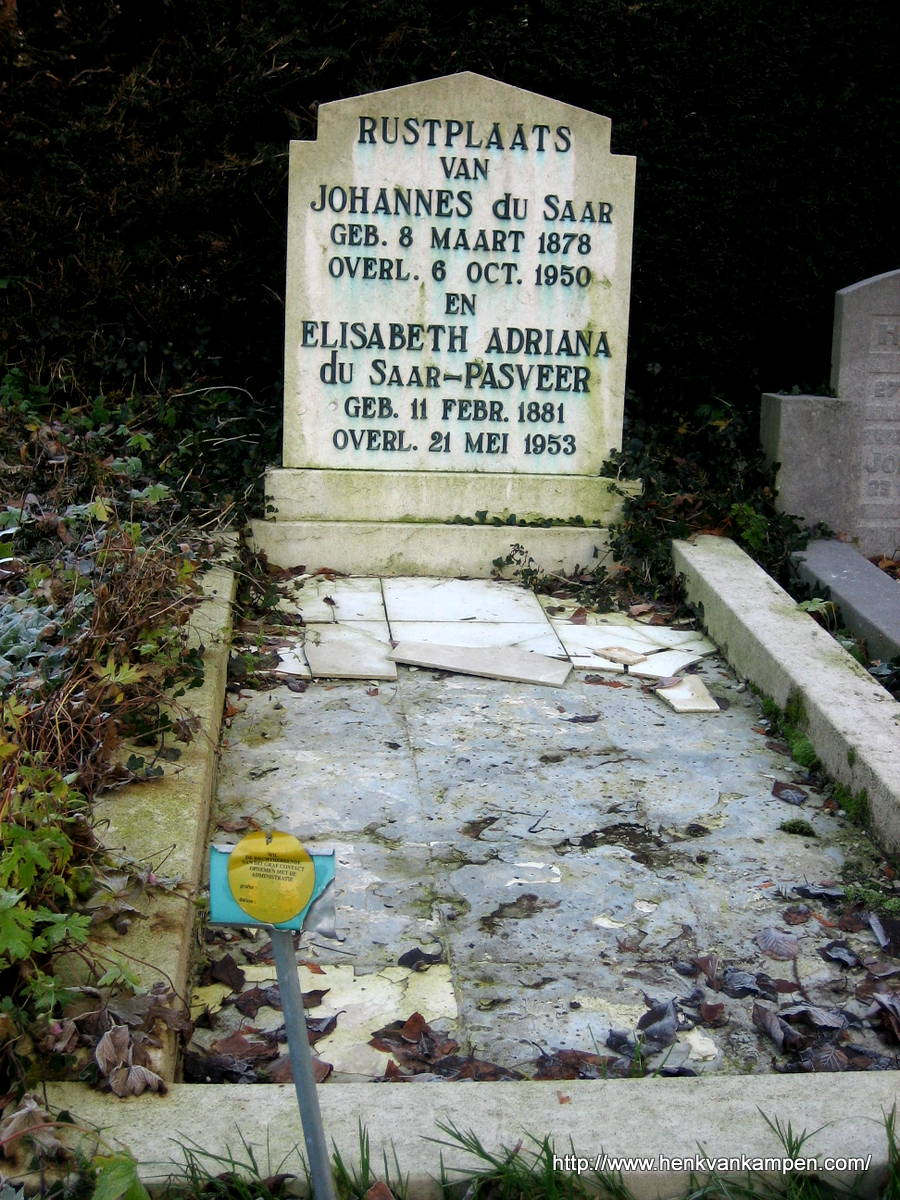 Grave to be removed, Tolsteeg Cemetery, Utrecht