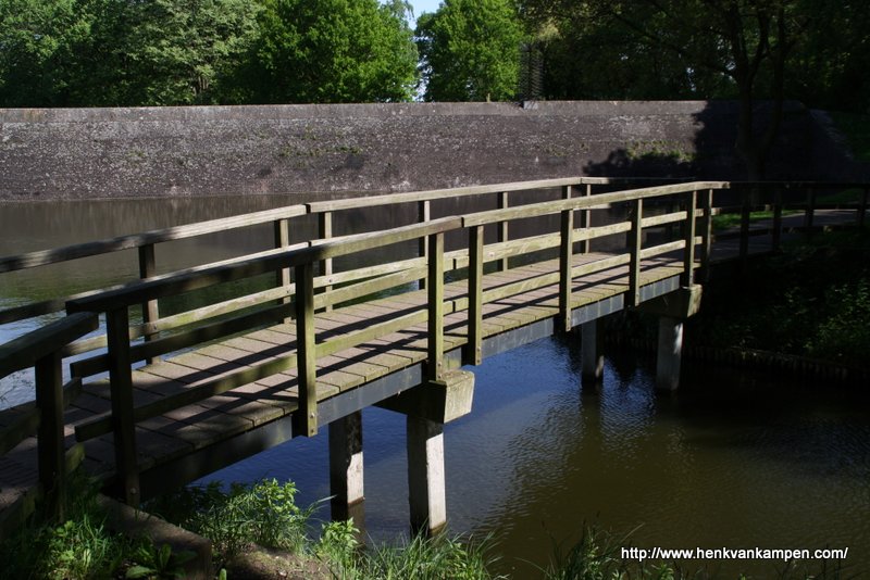 Wooden footbridge