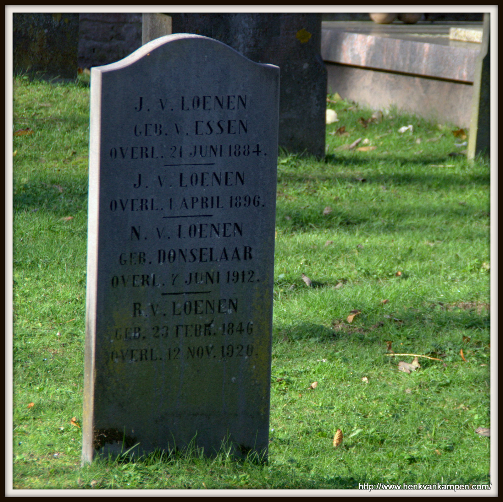 Tombstone Tuesday: Van Loenen family grave