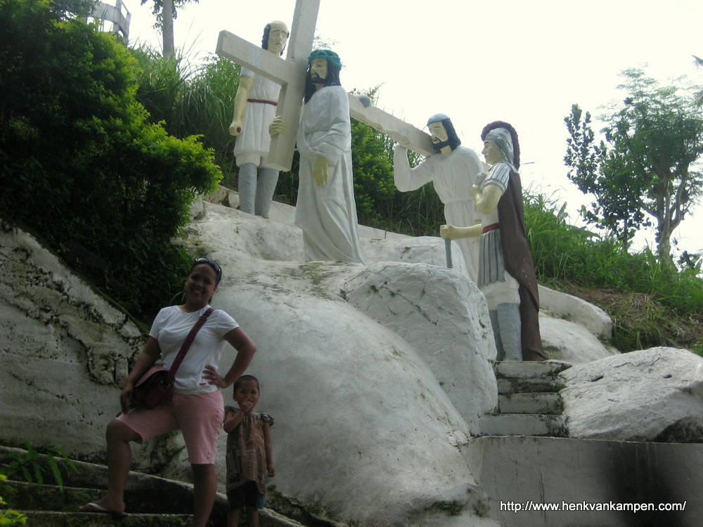 Simon of Cyrene carries the cross - Stations of the Cross, Tacloban City