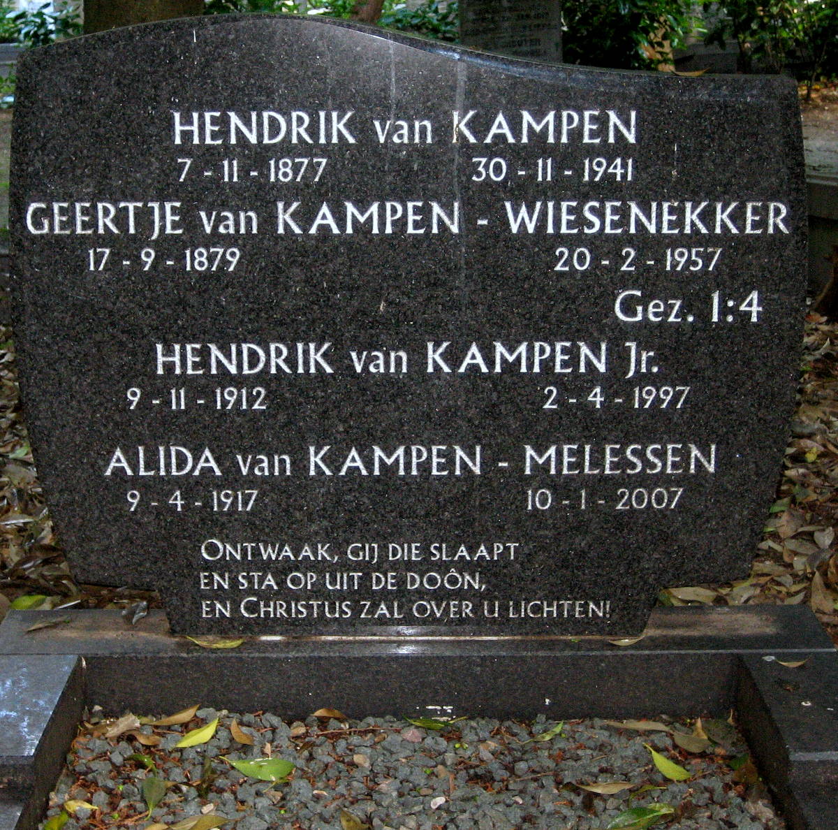 Van Kampen family grave, Bosdrift cemetery, Hilversum