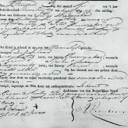 Birth certificate of Pieter Wieseneker