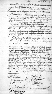 Marriage certificate of Theodorus Pardoen and Sara Catharina Springvelt