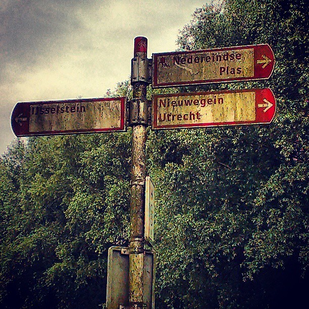 Old road sign