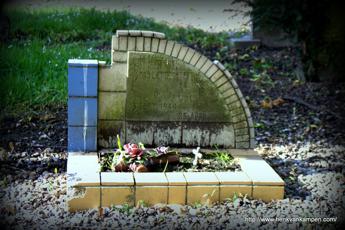 Tombstone of Paula, Catholic cemetery, Wijk bij Duurstede