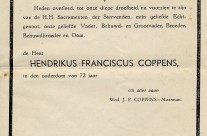Gathering dust: The death announcement of Hendrikus Franciscus Coppens (1872-1945)