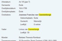 Levinus van Cauwenberge and Barbera Theresia Rombaut, part II