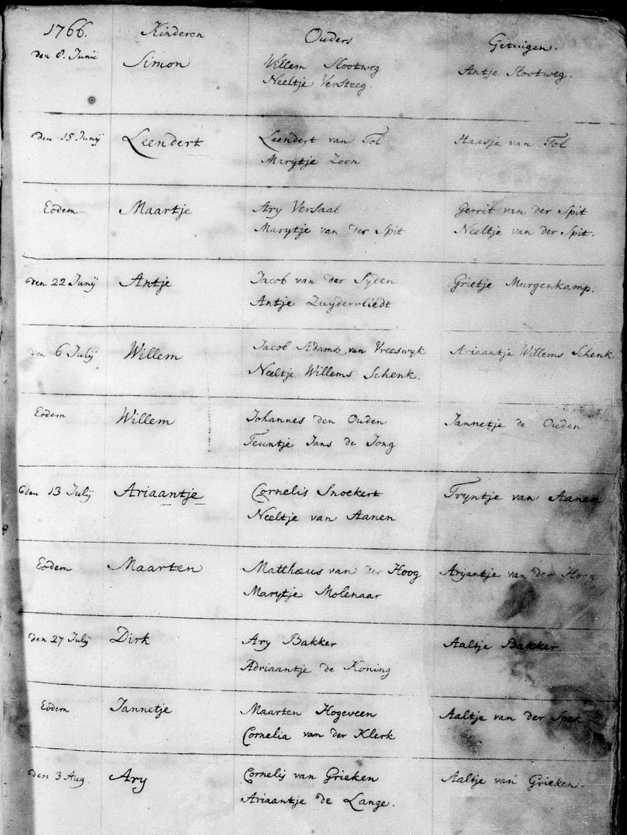 Baptism of Maarten van der Hoogt