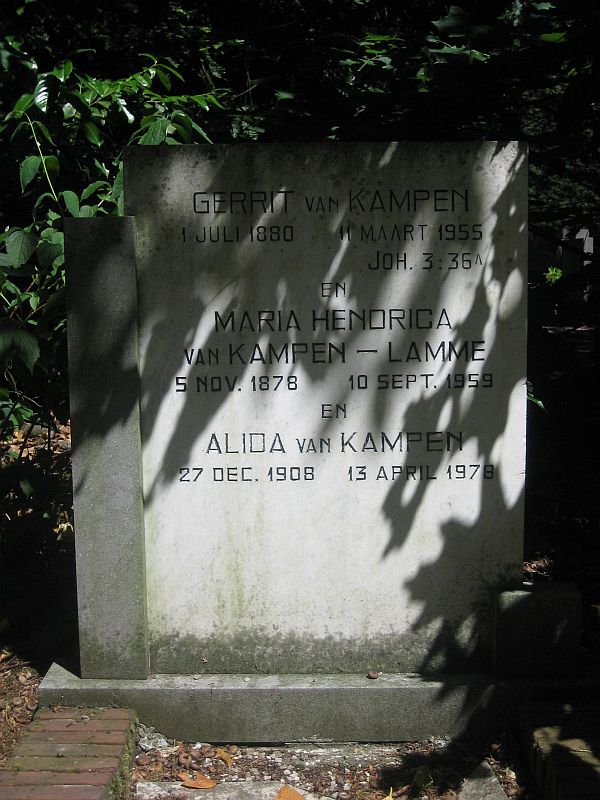 Tombstone of Gerrit van Kampen
