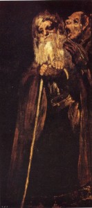Francisco Goya - Black paintings - Two friars