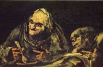 Goya’s black paintings: Two old people eating