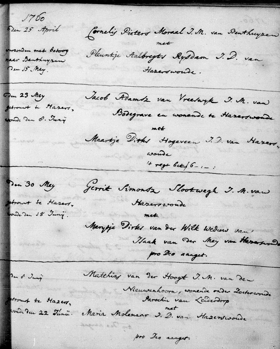 Marriage of Matthias van der Hoogt and Marijtje Molenaar